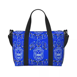Custom Large Zeta Phi Beta Sorority Tote Bag Women Greek Letter 1920 Shoulder Shopper Beach Gym Travel Bag
