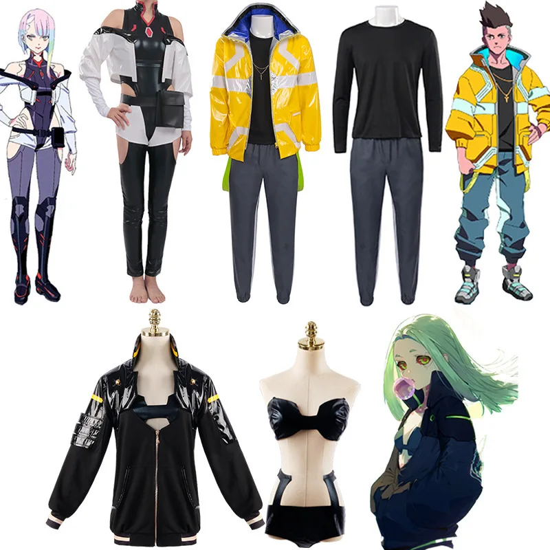 

Game Edgerunners Martinez David Role Lucyna Kushinada Cosplay Costume Lucy Uniform Jacket Pants CP Plays Halloween Party Outfit