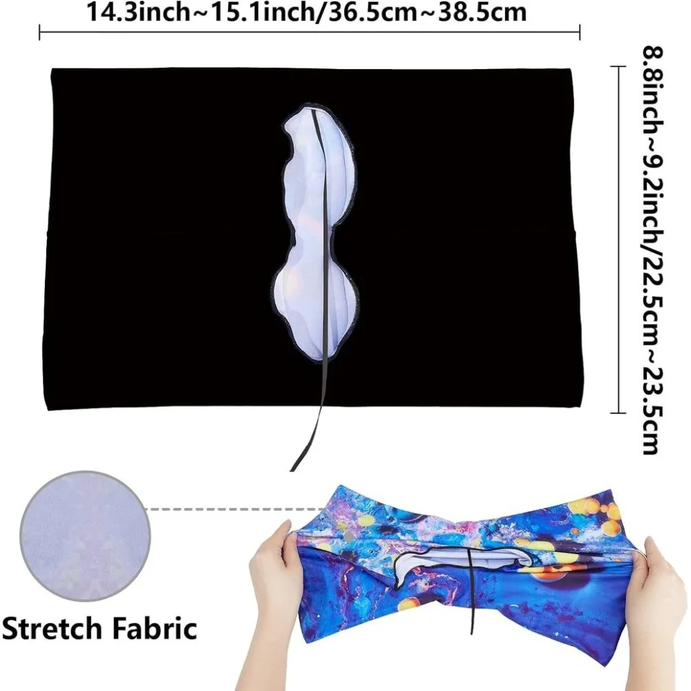 Moon Stretchable Book Cover for Large Book Star Black Jumbo Fabric Reusable Washable Nylon Protector Elastic Notebook Wraps