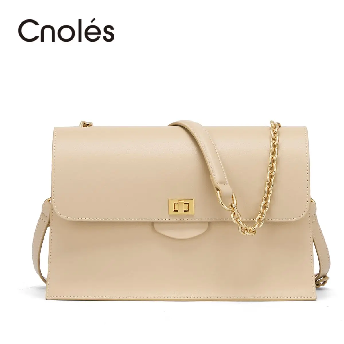 

Cnoles Leather Women Crossbody Bag 2022 Trend Ladies Commute Office Shoulder Bag Luxury Brand Female Underarm Messenger Bag