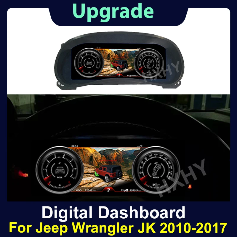 

2024 Latest Original Car Digital Cluster Instrument for Lexus Jeep Wrangler JK 2011-2017 LCD Speed Meter Dashboard