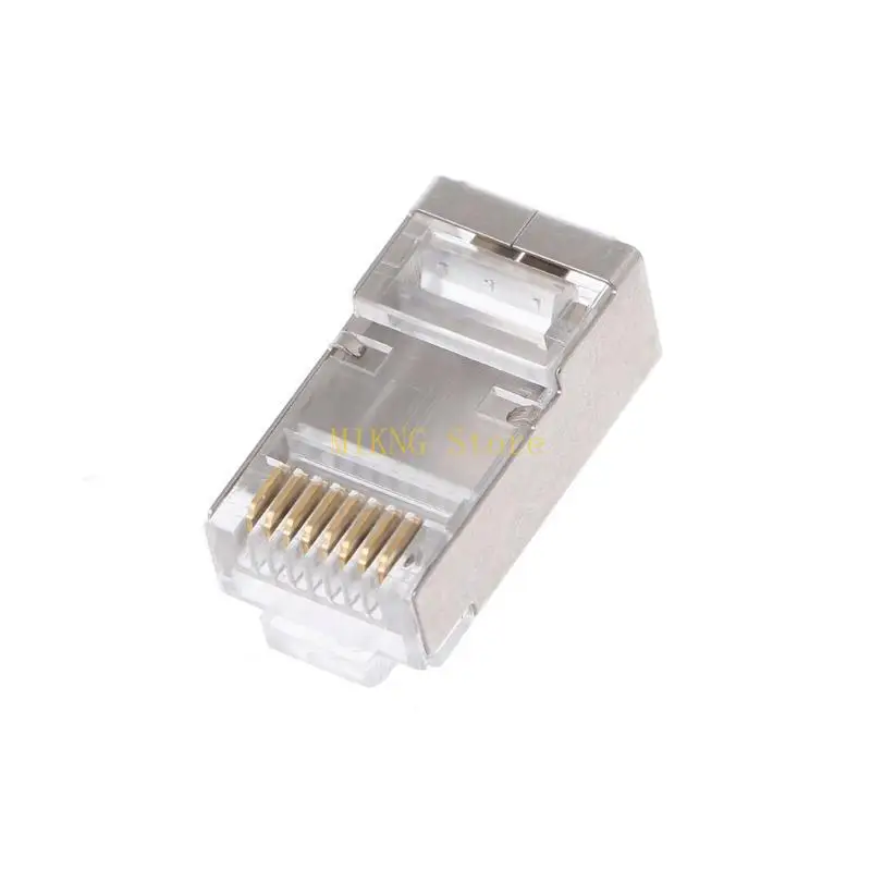 100Pcs RJ45 Connector CAT6 Modular Plugs Shielded Version With Loading Bar best sale
