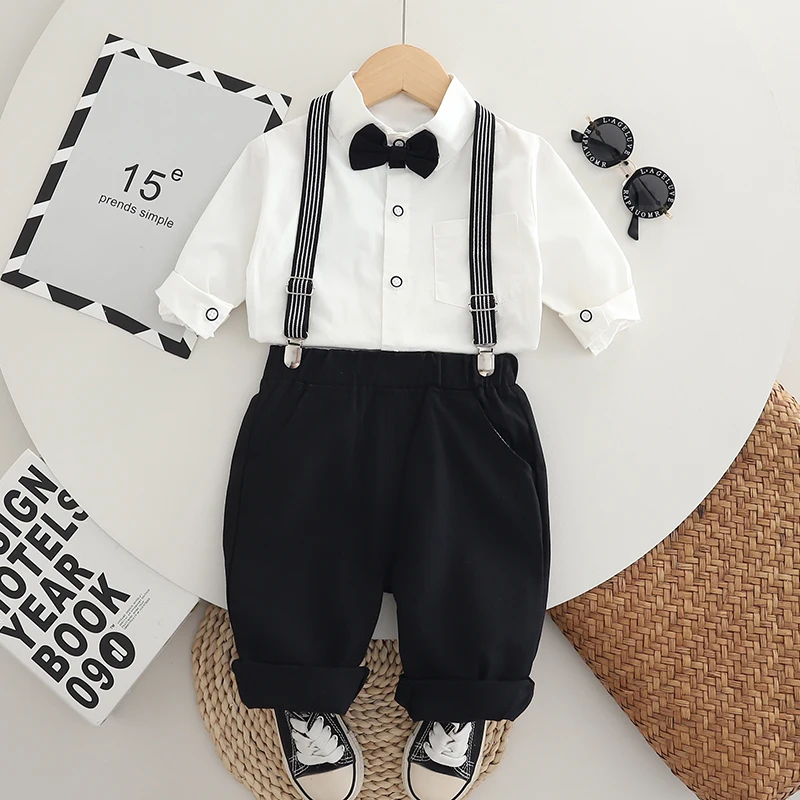 

New Autumn Baby Boys Clothes Suit Children Long Sleeved Shirt Overalls 2Pcs/Sets Infant Clothing Toddler Costume Kids Tracksuits