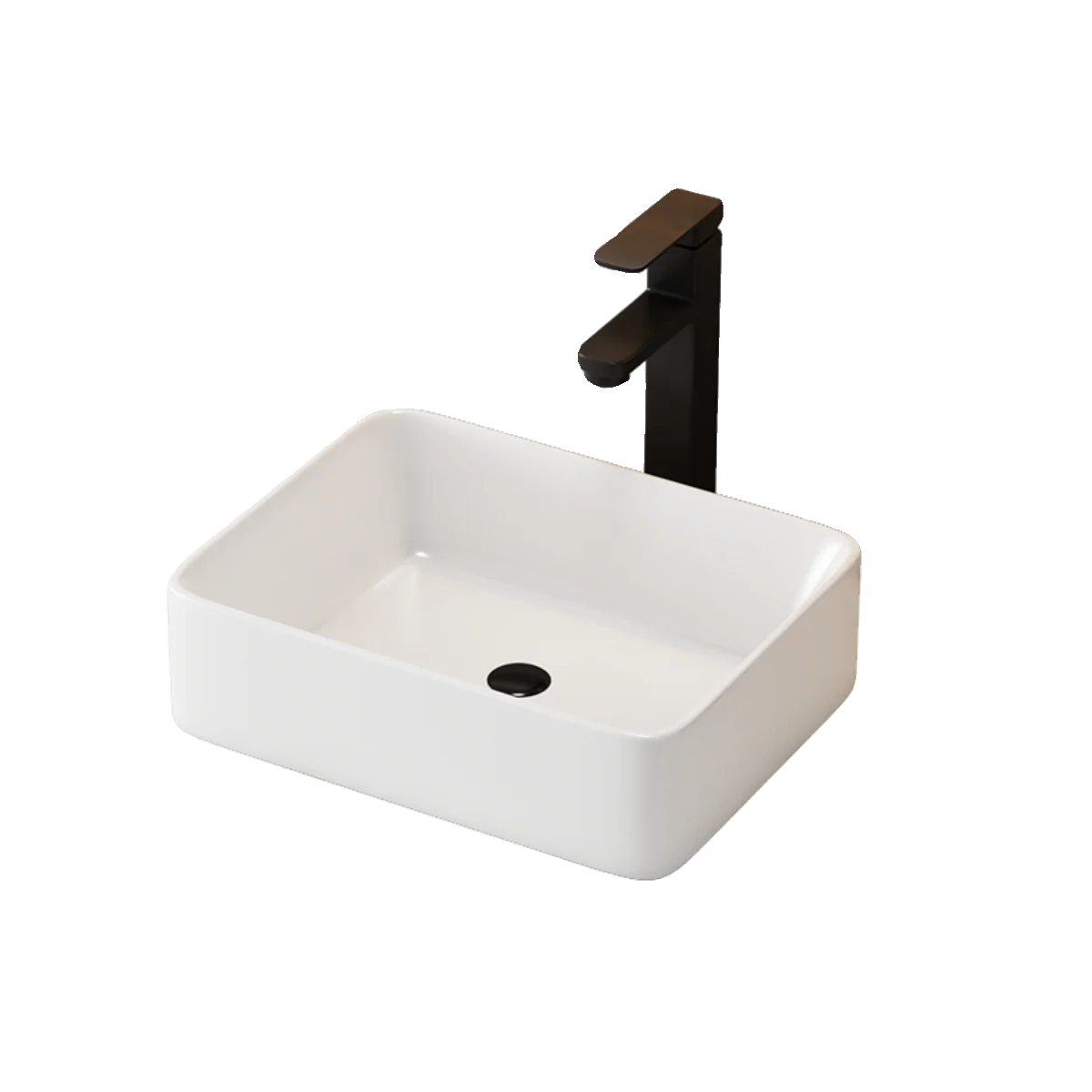 

Ceramic countertop basin, washbasin, single basin, balcony, household small-sized countertop basin, artistic basin, square circu