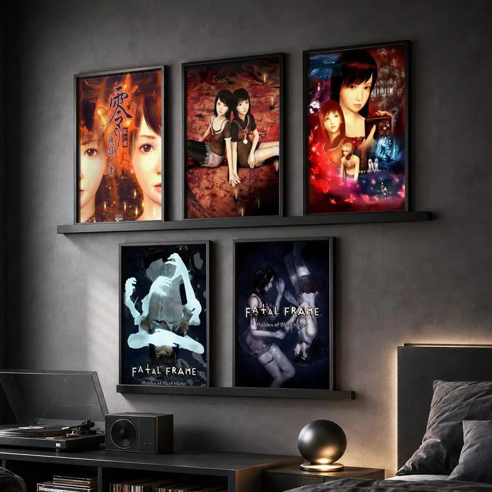 F-Fatal Frame Game Poster Stickers HD Painting Self-Adhesive Art for Bedroom Living Room Home Decor Modern Wall Decals Gift
