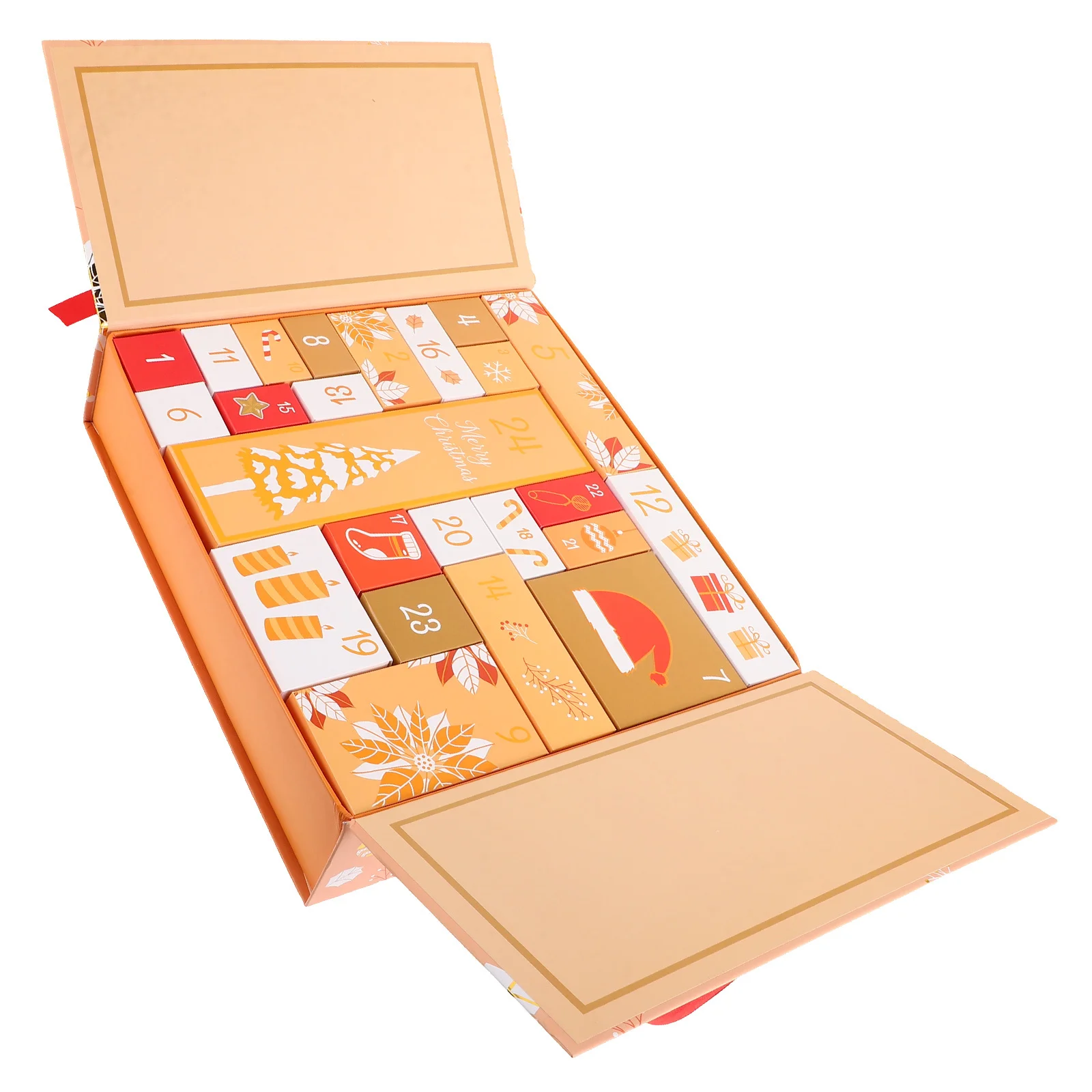 

20 Christmas Countdown Calendar Box Cardboard Number Boxes Easy Assemble DIY Surprise Present Box for Holiday Goody Treat Boxes