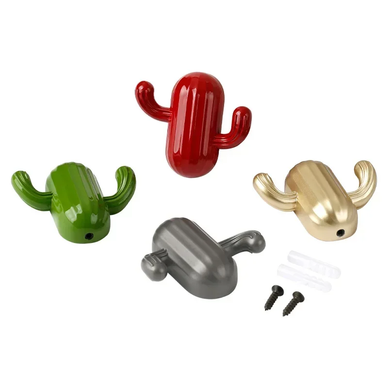 Modern Cactus Bedroom Wardrobe Coat Hook Nordic Metal Clothes Bathroom Door Wall Hook