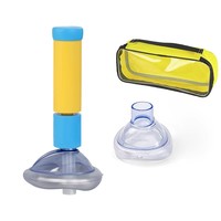 First Aid Kit Choking Respiratory Anti Asphyxia Face Mask CPR Artificial Emergency Adults & Children 2 Size Home Rescue Device