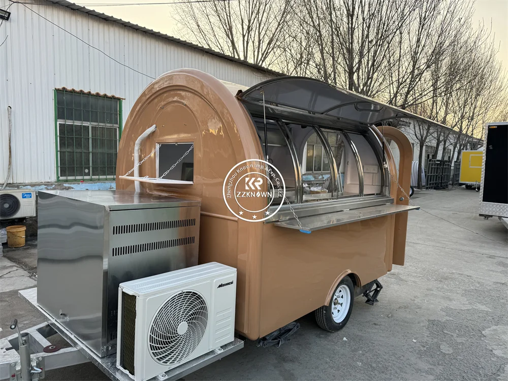 Street Food Trailer Snack Pizza Kiosk mobile Küche Konzession Fast Food Truck Van Eis Kaffee wagen voll ausgestattet