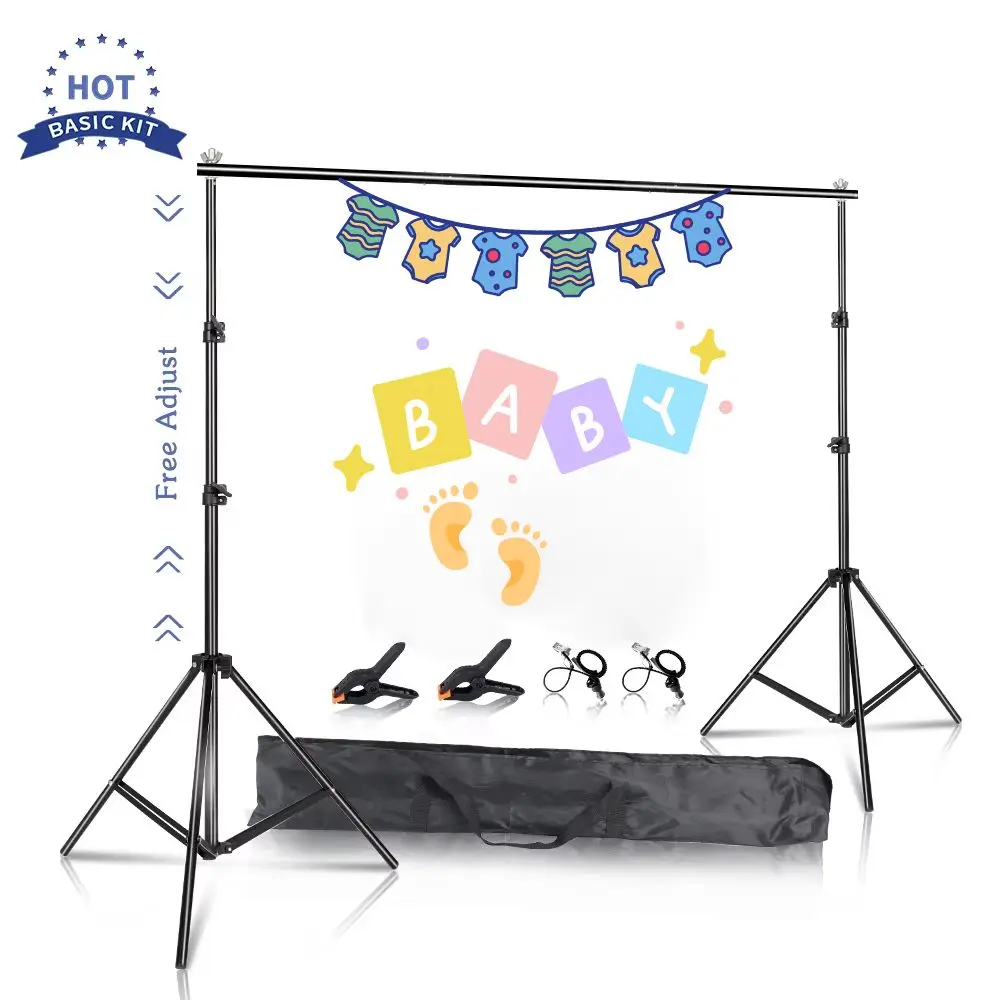 2X2 2X3 2.6X3M Background Frame Adjust Backdrops Support System Kits Photography Photo Studio Birthday Baby Shower Party Stand