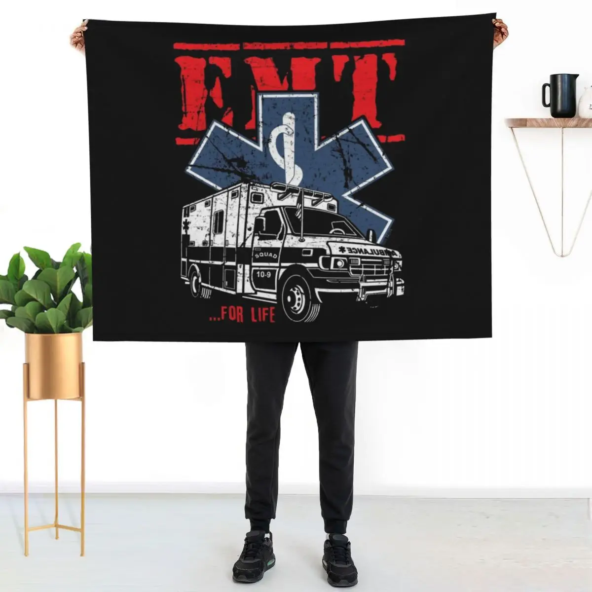 EMT For Life EMS Ambulance Throw Blanket Luxury Thicken Winter beds Luxury Brand Picnic Comforter For Baby Blankets