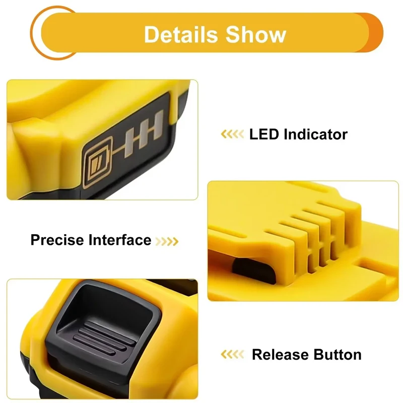 12000mAh DCB200 20V Battery Compatible with dewalt power Tools 18V rechargeable electric tool Lithium batteries 20V 18Volt