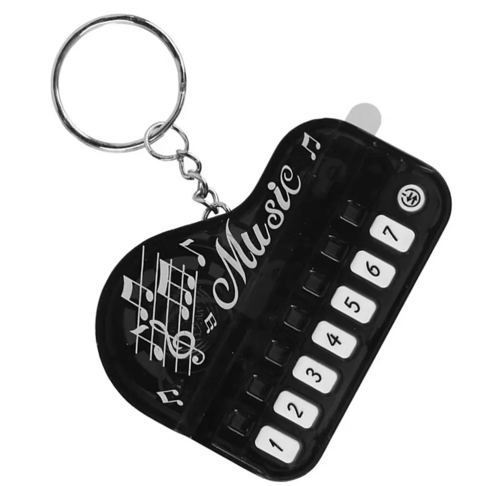 New Mini Electronic Piano Keychain Playable Keys Plastic Music Key Ring Musical Instrument Car Keys Bag Girls Gifts