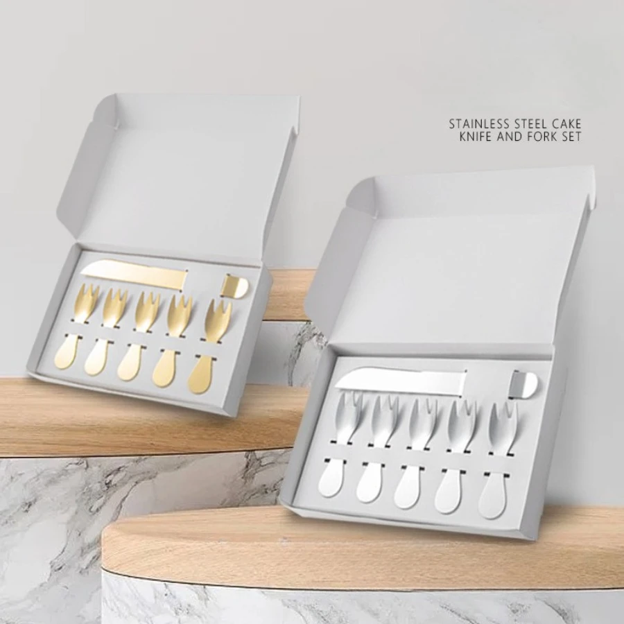 

‌Premium Stainless Steel Cake Knife Fork Set Elegant Dessert Utensils for Birthday Wedding Party ‌Elegant Party Cutlery‌ Gift