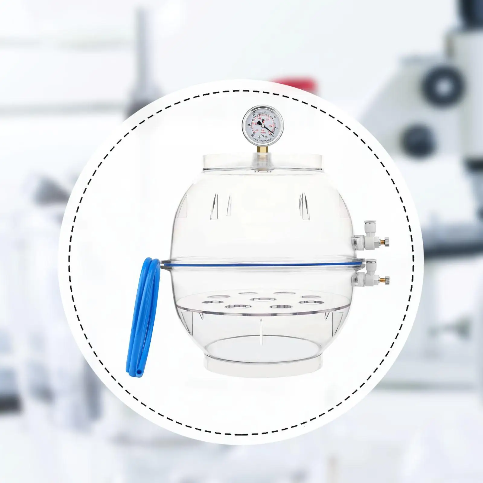 

Vacuum Dryer Accessory Reliable Industrial Use Convenient Easy to Use Professional Practical Double Valves Vacuum Desiccator