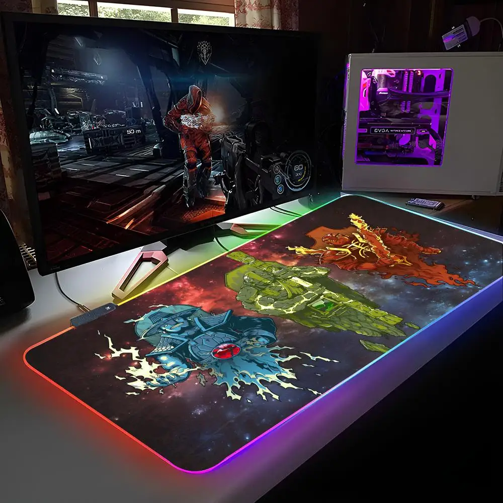 لعبة D-Dota2 ماوس الوسادة RGB الخلفية ماوس الوسادة ماوس الكمبيوتر المحمول الوسادة ألعاب الكمبيوتر مكتب الألعاب الملحقات #6