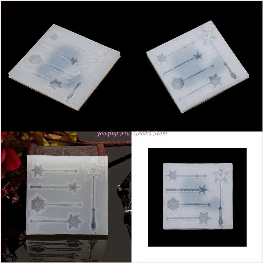 

57QA Волшебные игрушечные палочки для девочек, силиконовые формы для наряда, форма для литья из смолы, костюм на Хэллоуин, шоу,