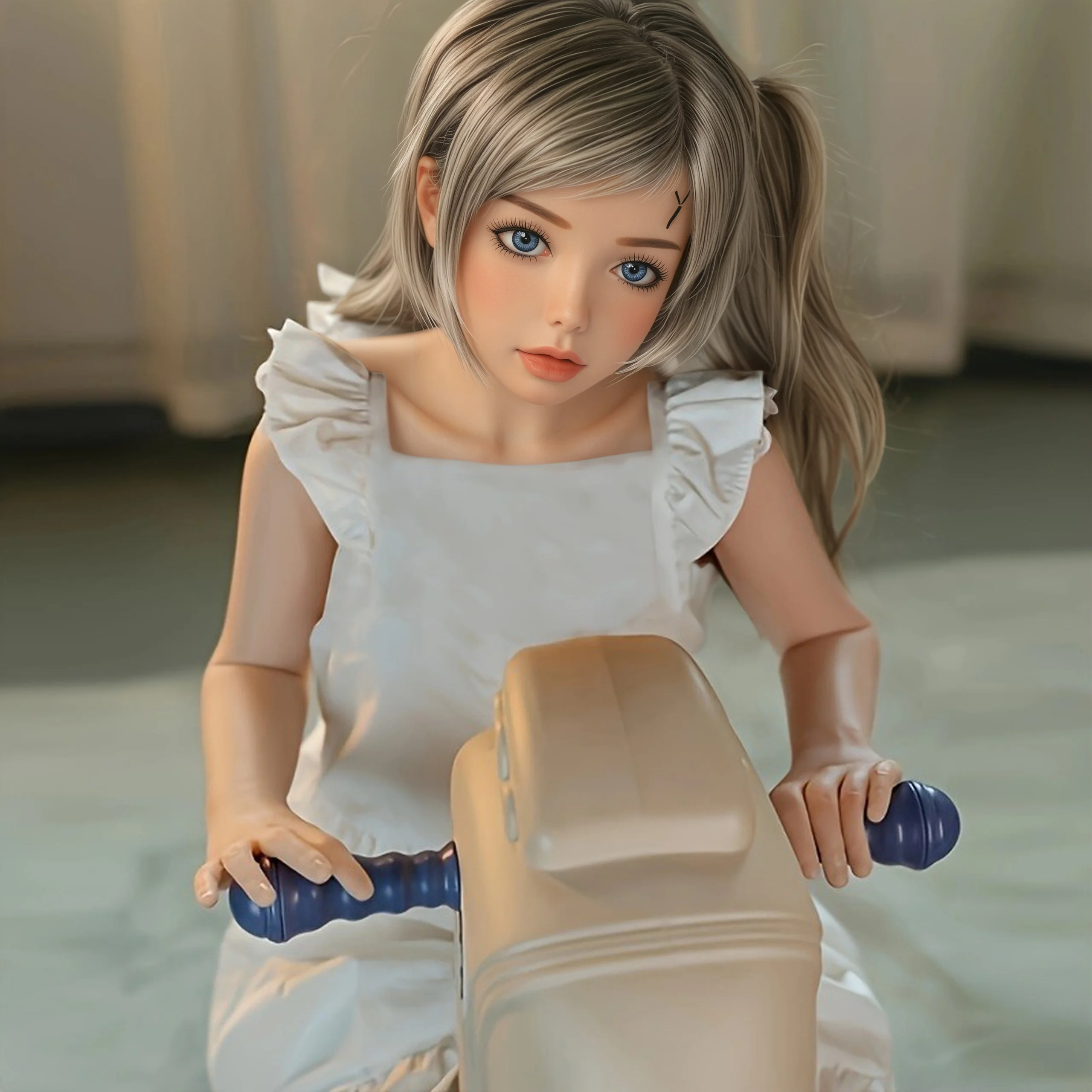 Bambola anime stile campus da 103 cm con doppia coda di cavallo, figura posizionabile con corpo morbido in TPE, decorazioni per la casa da collezione, venditore locale Shipp