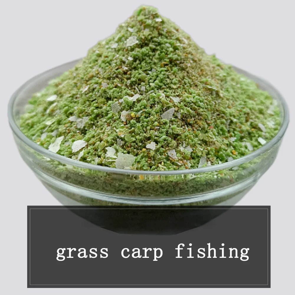 500g Grass Carp Natural Flavor Live Bait Powder for Fishing Lure Fish Smell Baits Feeder Accessories Additive Fragranc Flavor