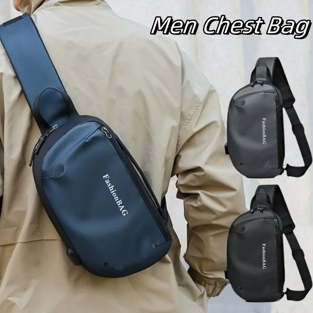 بو الرجال حقيبة صدر للرجال سعة كبيرة بلون الرافعة حقيبة كتف متعددة الوظائف حزام قابل للتعديل الذكور حقيبة كروسبودي السفر #2
