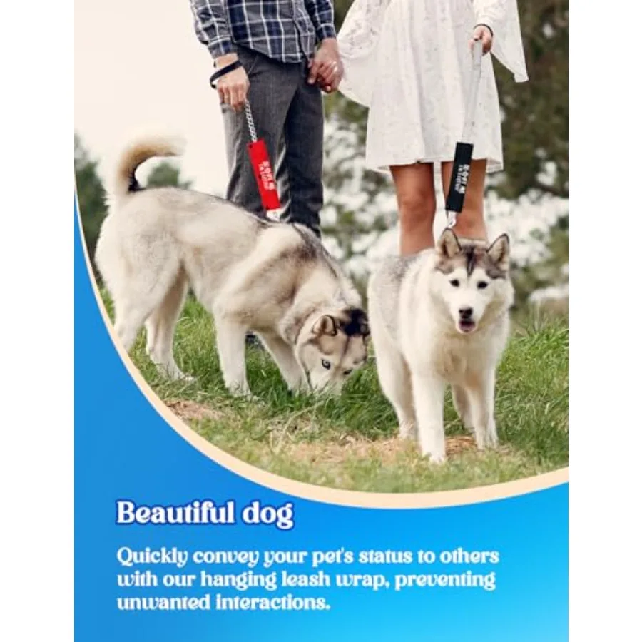 Adopt Me I'm A Foster 2 Set Funny Red and Black Dog Leash Sleeve Wrap Hanging ID Patch Tag for Foster Puppy Gift for Dog Owner