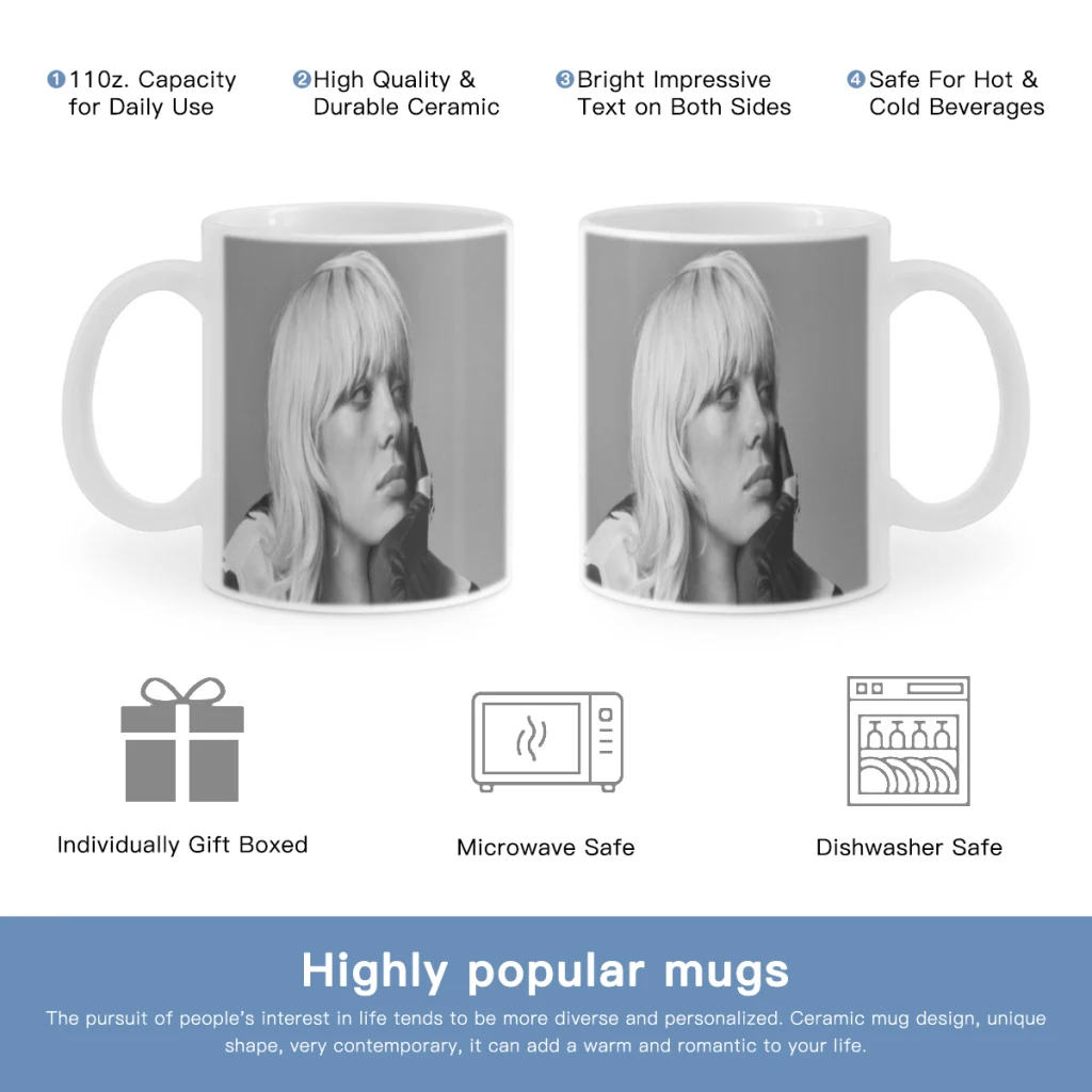 Famous Singer B-Billie Singer Free shipping Ceramic Cup Coffee Oatmeal Breakfast Cup Creative Personality Mug