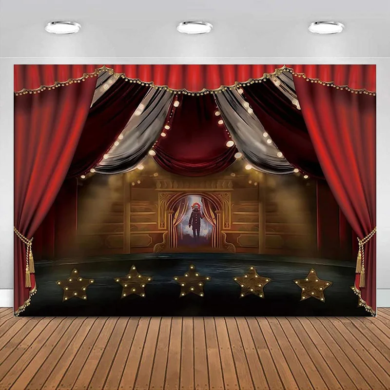 Horror Circus Theme Halloween Photography Backdrop Clown Birthday Party Background Scary Party Room Decoration Banner Kids Baby