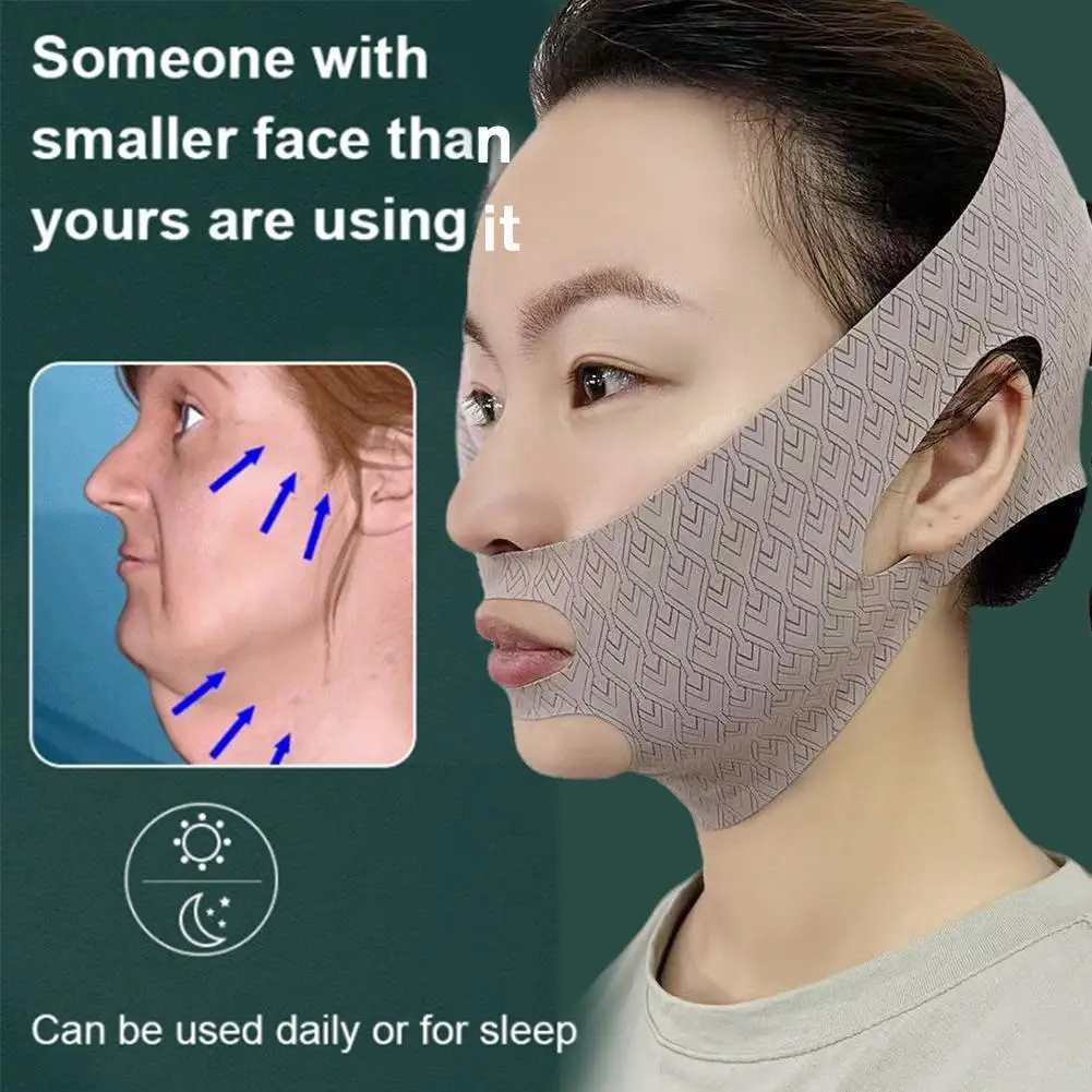 Face Slimming Bandage Belt Chin Up V Line Cheek Neck Shaper Strap Lift Mask Sculpting Face Mask Belt Sleep Beauty Massage U X3L9