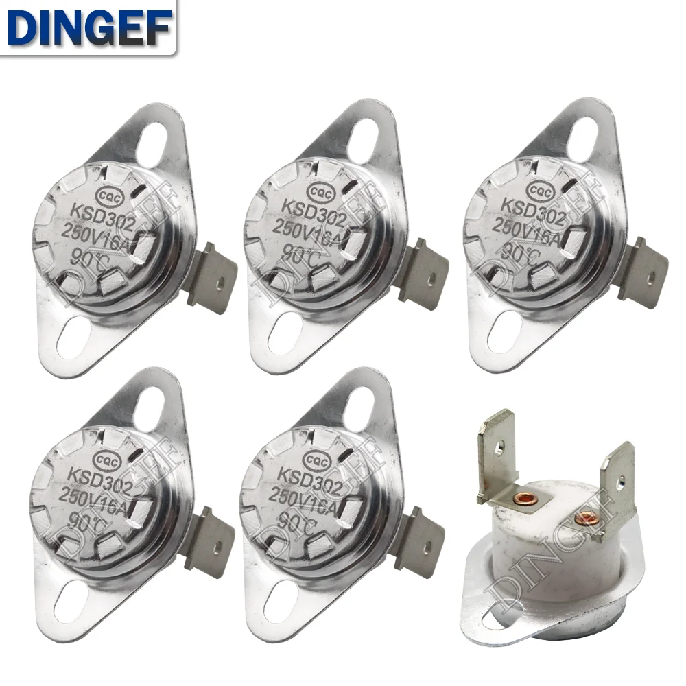 KSD302 16A 250V 40 ~ 150 Degree Ceramic KSD301 Normally Closed / Normally  open Temperature Switch Thermostat  40C 45C 50C 55C