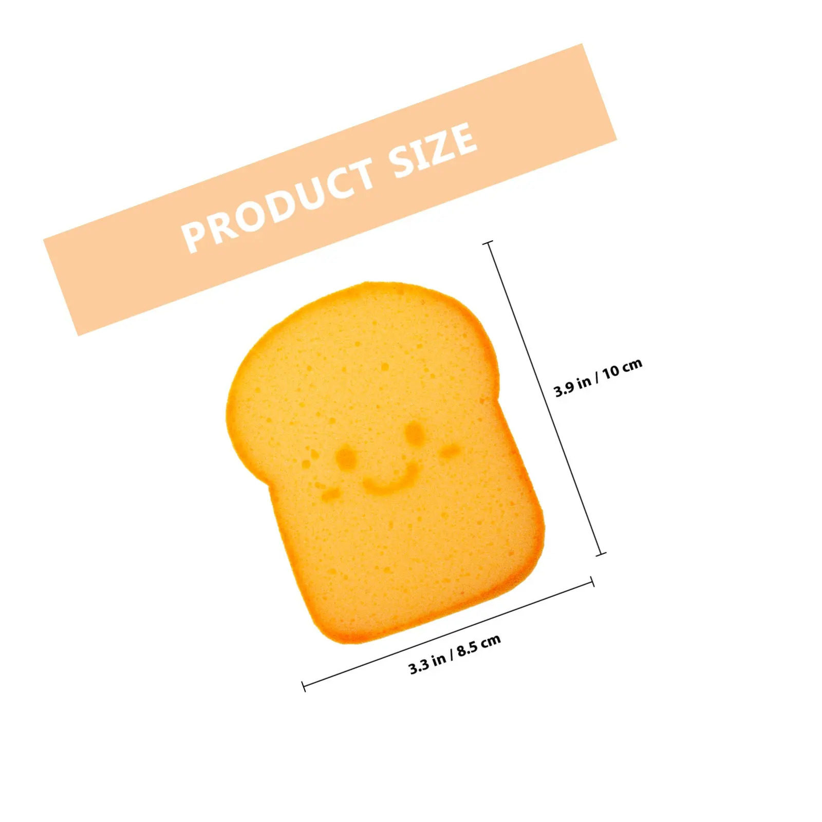Thickened Toast Sponge Cute Bread Shape Kitchen Dish Sponge Scrubber Pad Dual Use for Dish Cleaning Table Wiping