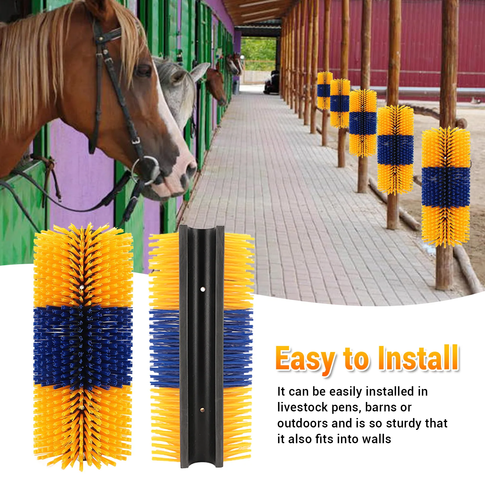 

Щетки для царапин для скота, щетка для царапин на спине животных, приятная для животных, полный массаж, износостойкая для овец