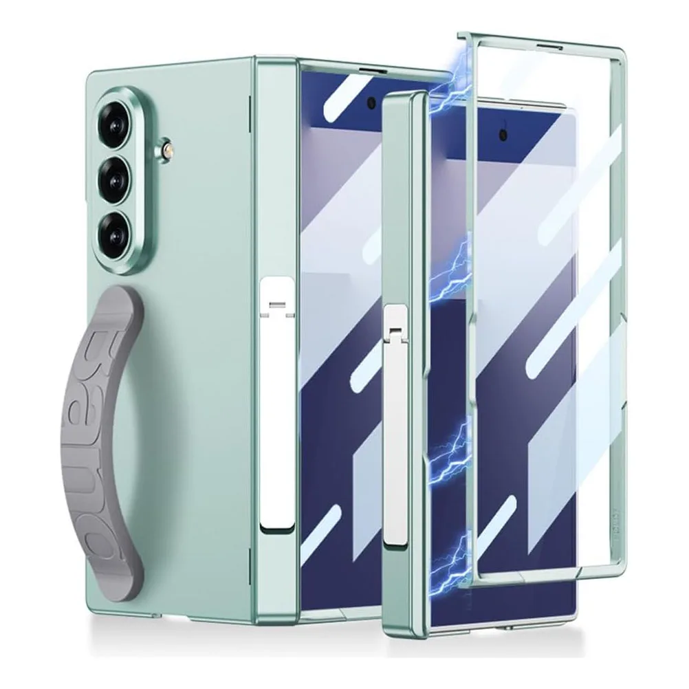 

Shockproof Case for Samsung Galaxy Z Fold 7 – Heavy Duty, Screen & Hinge & Lens Protection, Kickstand, Wrist Strap