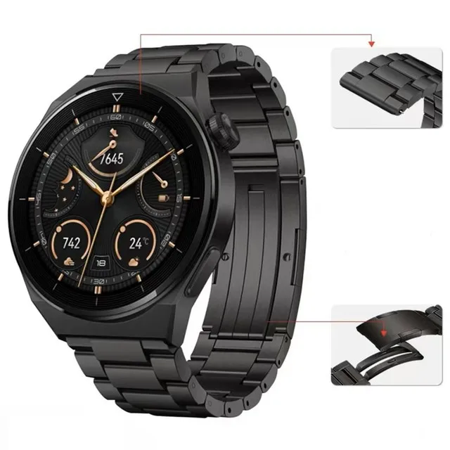 22mm Luxury Titanium Metal Strap For Huawei Watch GT4 4/4pro GT3Pro 46mm Ultimate Band For Samsung Galaxy Watch 3 45mm Bracelet