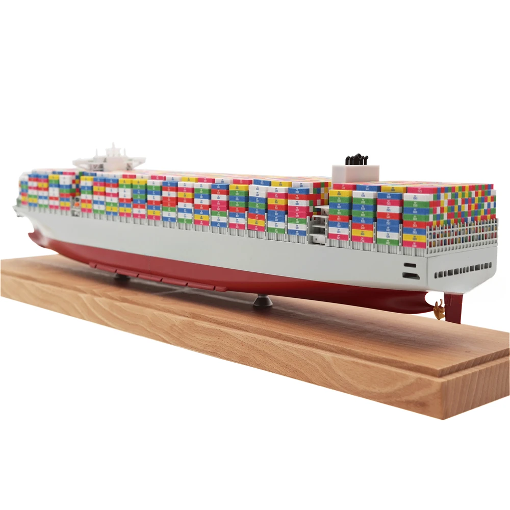 Customized 1:888 Scale Shipping Model 45cm Factory Container Ship for Promotional and Business Gifts