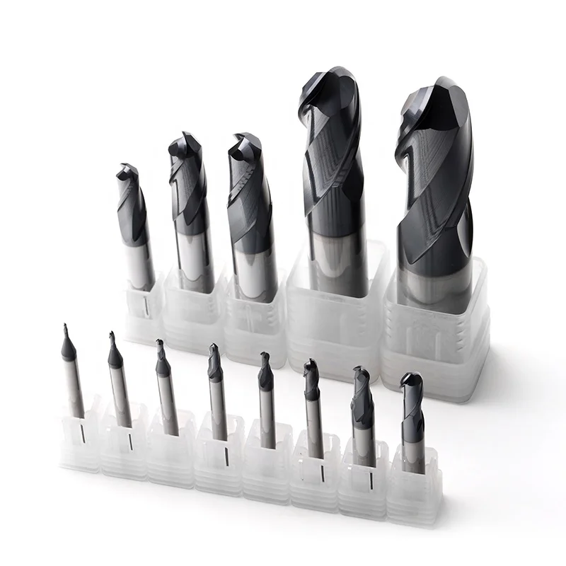 

HRC58 Carbide Ball Nose End Mill CNC Milling Cutter Lathe Tool High Efficiency Milling End Mills 2 Flute 4 Flute