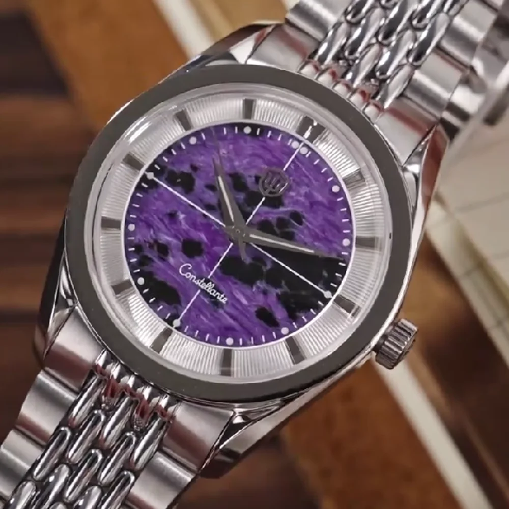 Watchdives WD1954 Watch VH31 Sweep Second Quartz Movement Stainless Steel Sapphire Luminova Waterproof Tiger Eye Stone Watches