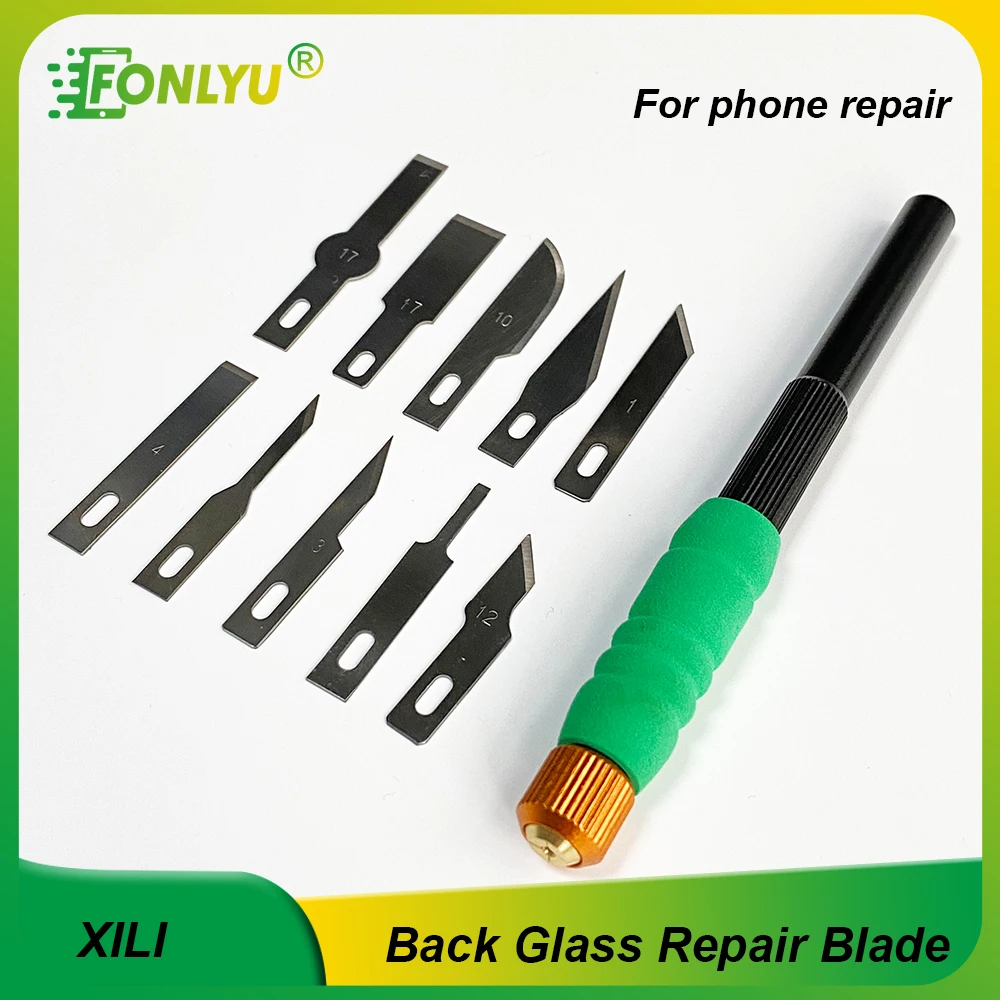 Fonlyu Engraving Carving Blade Back Cover Glass Remover Disassembly Tool Set for iPhone15 Rear Housing Glue Remove Repair Tool