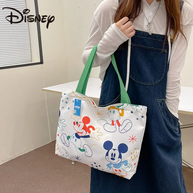 

MINISO Disney MICKEY Canvas Bag Women's Shoulder Bag Luxury Brand Women's Bag Leisure Mommy Bag Handbag Bag Handbags for Women