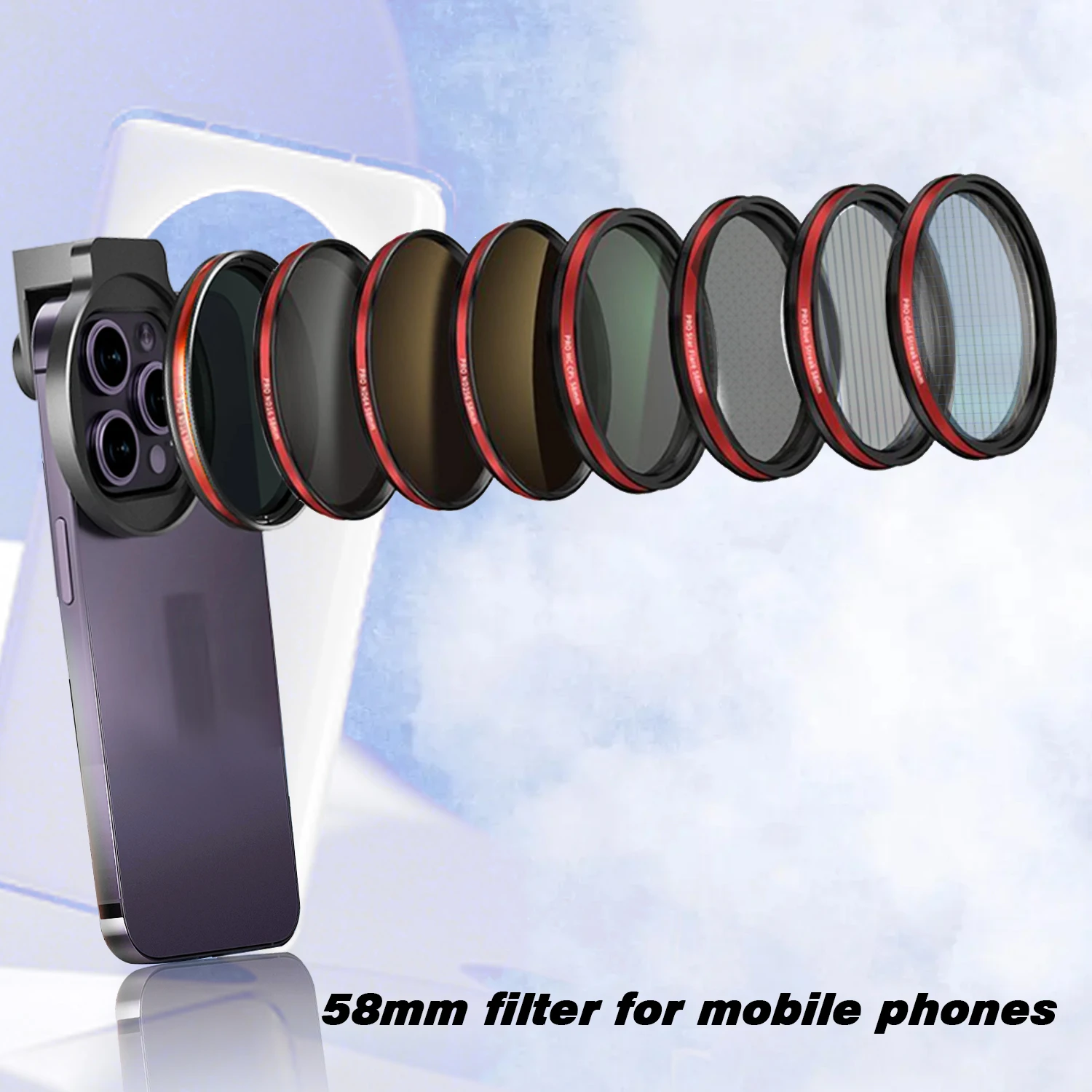 

Mobile Universal Clip Phone Filter CPL Filter Starlight Black Mist Gold Streak Camera Lens for Cell Phone Photo Nikon Sony Canon