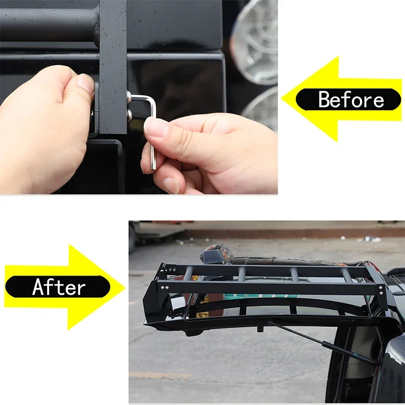 1Pcs Aluminum For Land Rover Discovery 3 LR3 Discovery 4 LR4 2004-2016 Car Rear Tail Door Ladder Climbing Exterior Accessories