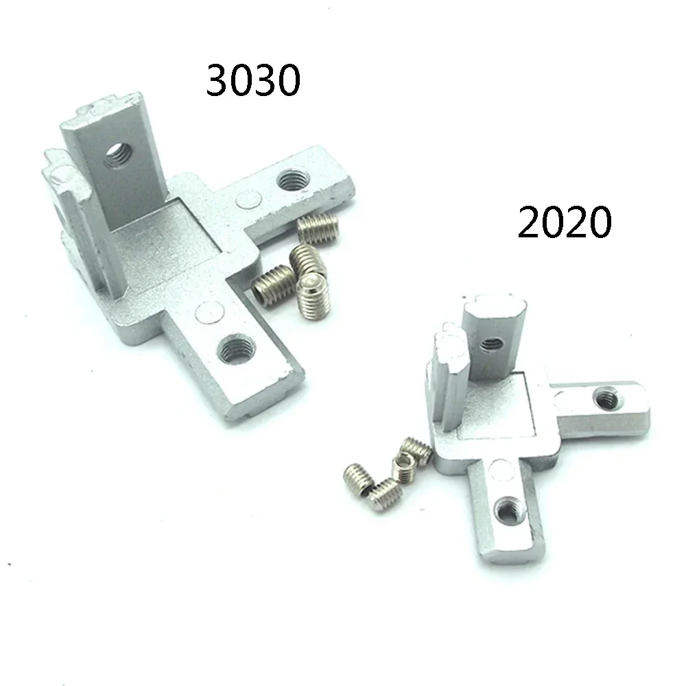 

3-Way End Corner Bracket Connector for T slot Aluminum Extrusion Profile 2020/3030/4040 series