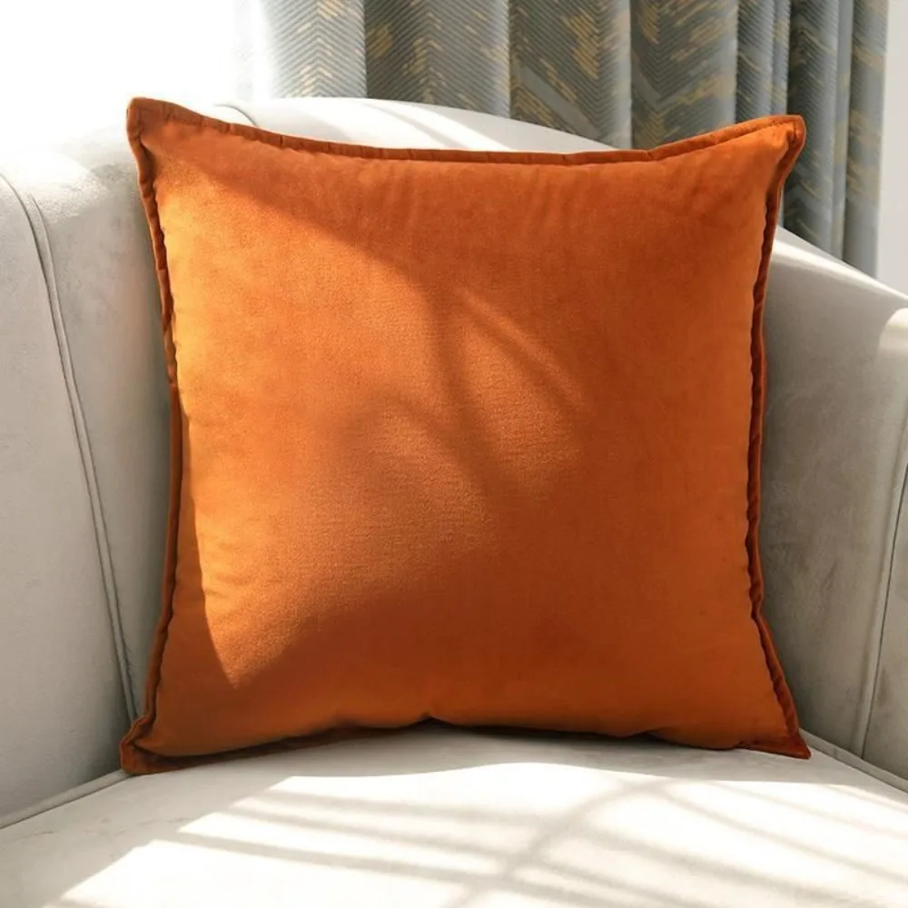 

Comfortable Nordic Style Velvet Throw Pillow Cover Soft Solid Color Cushion Cover 60cm Skin-friendly Sofa Pillowcase Hotel