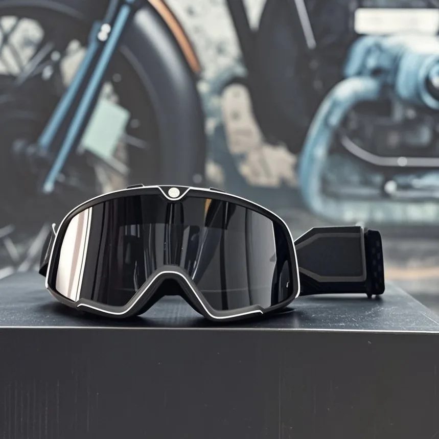 

Retro Off-Road Motorcycle Helmet Visor Goggles Windproof Dustproof Polarized Eyewear for Motorbike Riding