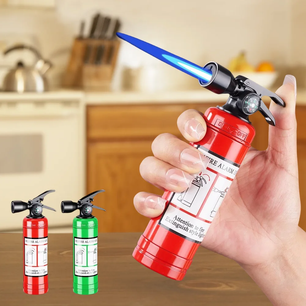 Metalen grote capaciteit buiten opblaasbare aansteker winddicht camping barbecue keuken sigarenaansteker turbo fakkel laspistool aansteker