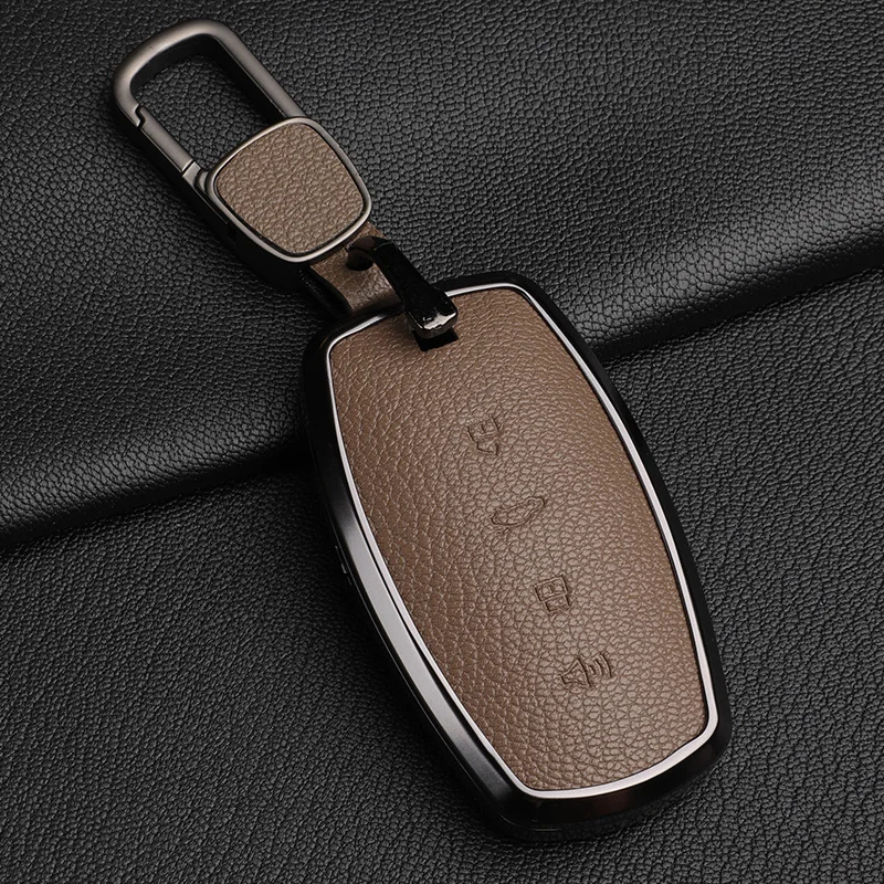 Suitable For HAVAL H2S H4 H5 H6 H7 H9 M6 F7 F7X  Aluminium Alloy + Sheepskin Leather Car Remote Key Case Cover