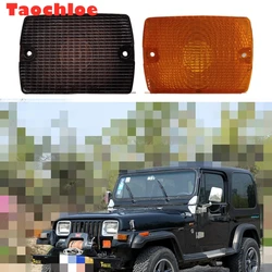 2Pcs Front Turn Signal Light Lens For Jeep Wrangler YJ Front bumper lights case 1987-1995 Jeep Wrangler Y Replacement  YJ Case