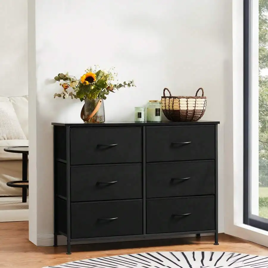 Storage Organizers Units, 6 Drawers Fabric Storage Drawer TV Stand For Living Room, Closet Organizers And Storage For Clothes, C