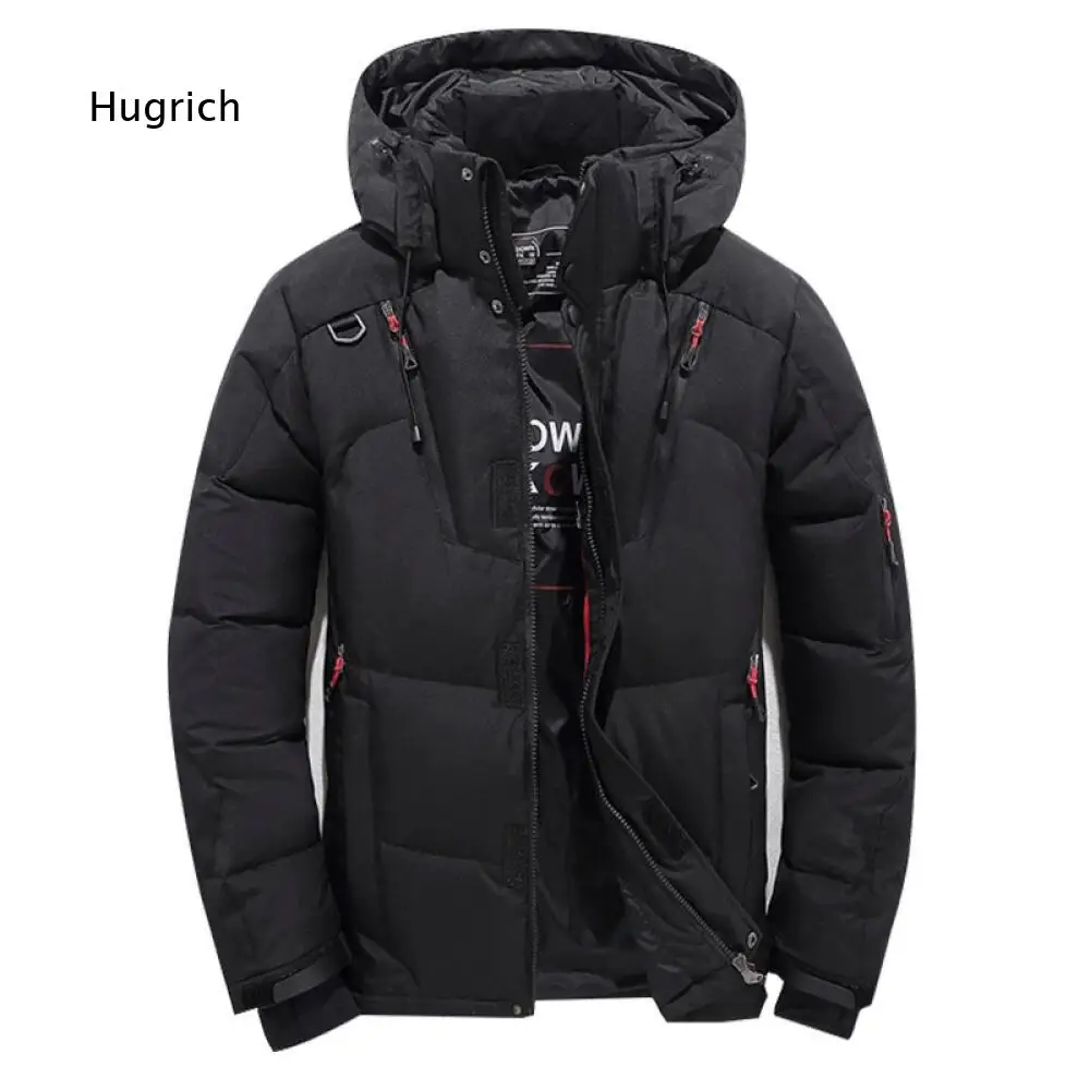 Men Autumn Winter Functional Hooded Padded Outerwear Long Sleeve Jacket With Zipper Pockets For Hiking And City Daily Use