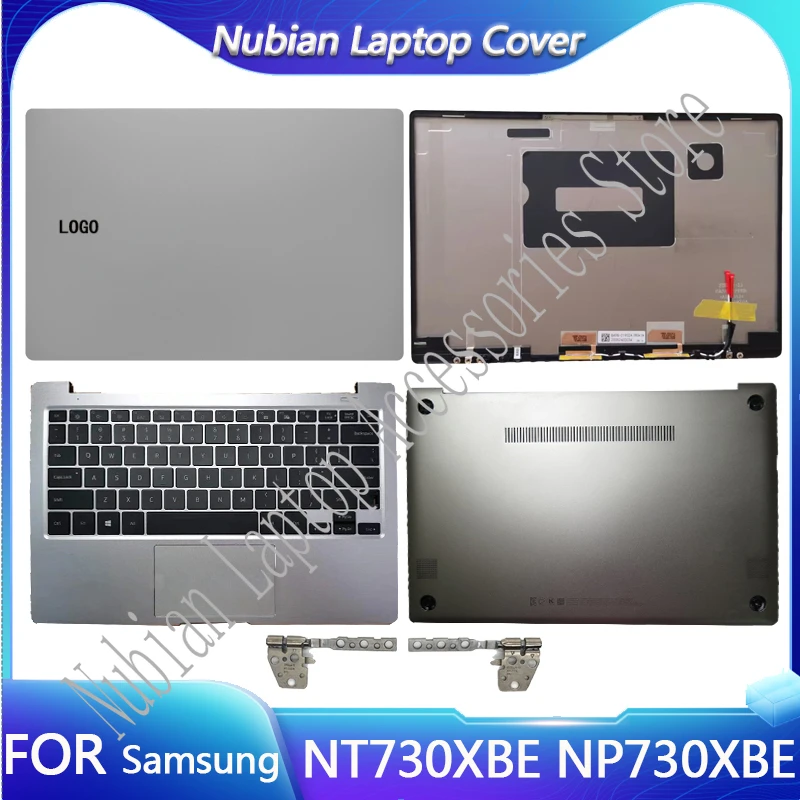 

NEW Laptop LCD Back Cover/Palmrest/Bottom Case/Hinges For Samsung NT730XBE NP730XBE Laptop Top Screen Back Cover Shell Silver