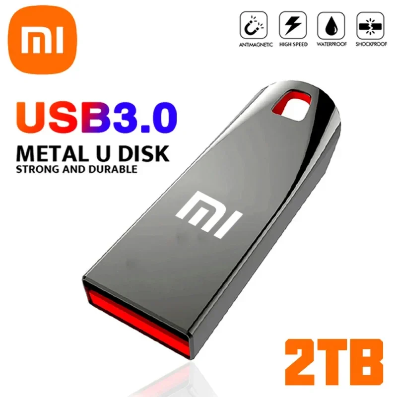 Xiaomi 2TB USB 3.0 U Disk Metal Pen Drive 1TB 512GB Large Capacity High Speed Transmission Waterproof Portable Memory Storage